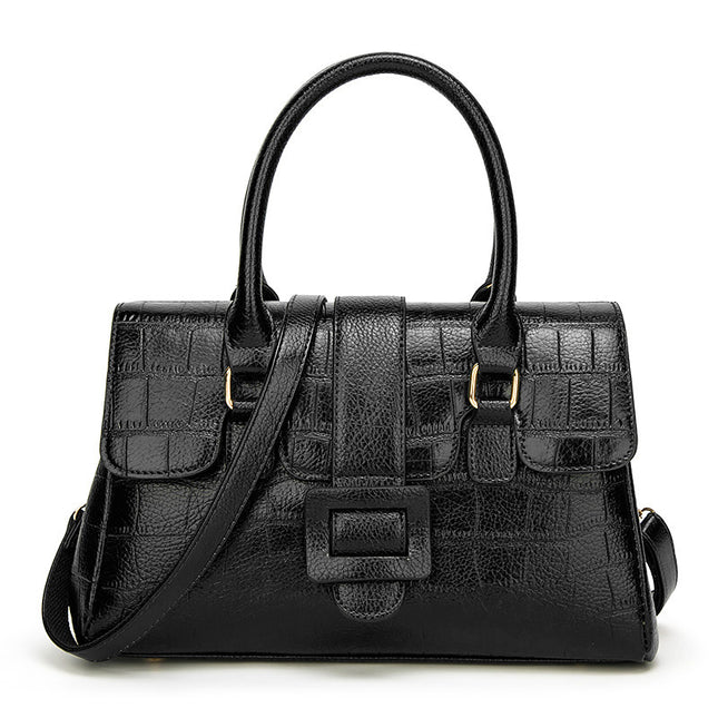 Noble PU Leather Women's Shoulder Crossbody Handbag with Crocodile Pattern