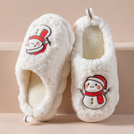 Cute Snowman Plush Slippers
