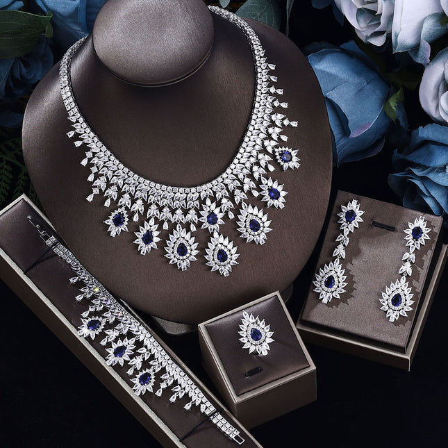 Wedding Necklace Earrings Jewelry Set