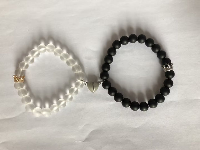 Luminou Heart Glow In The Dark Couple Bracelet