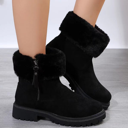 Warm Plush Boots Winter Fashion Side