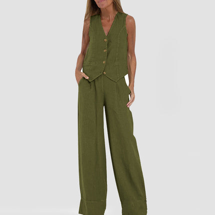 Summer Vest Suit & Trousers Set