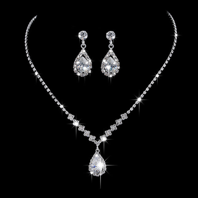 Wedding Necklace Earrings Jewelry Set