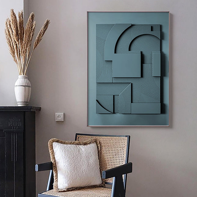 3D Geometric Morandi Wall Art