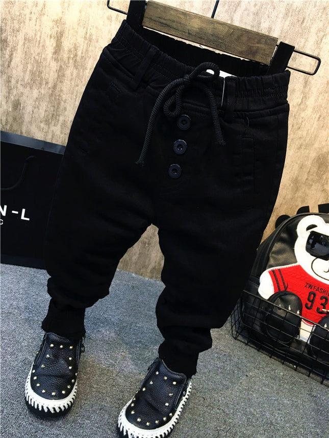Boy's Personality Velvet Jeans