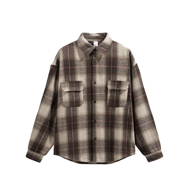 Manteau chemise de travail en daim de style rétro japonais
