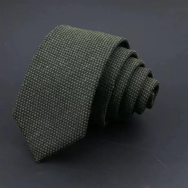 Thickened Sanded Fabric Men's Fashion Striped Solid Color Tie