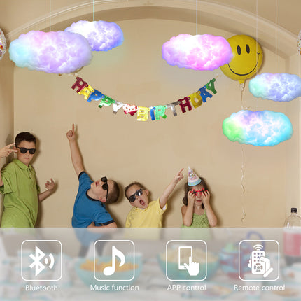 USB Cloud Light APP Contrôle Synchronisation de la Musique 3D RGBIC Lumière Ambiante Simulation de Foudre Nuages ​​​​Chambre Lumière de la Chambre