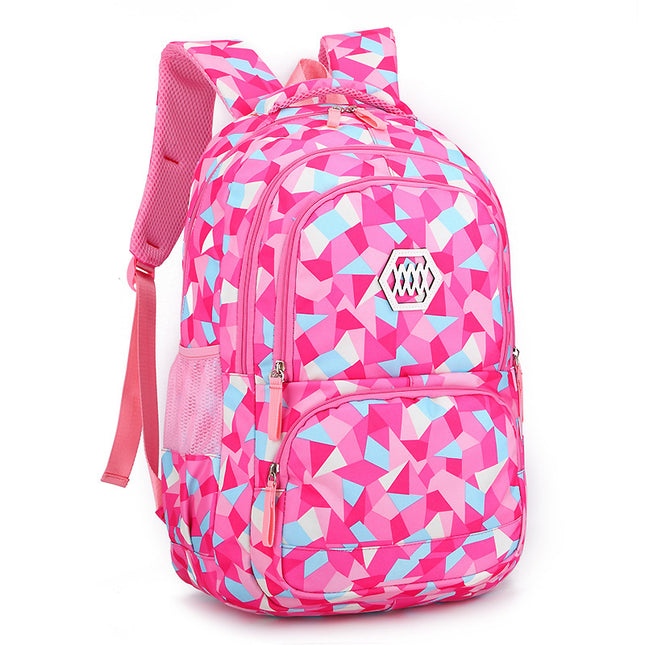 Han Edition College Wind Girls' Double Shoulder Schoolbag for 3-6 Grade Kids
