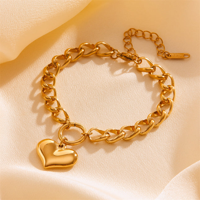 Stainless Steel Fashion Personality Simple Punk Retro Hip-hop High Temperament Round Chain Titanium Steel Metal Bracelet