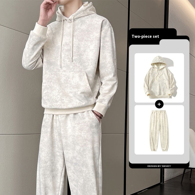 Men's Casual Hooded Sweater Set
