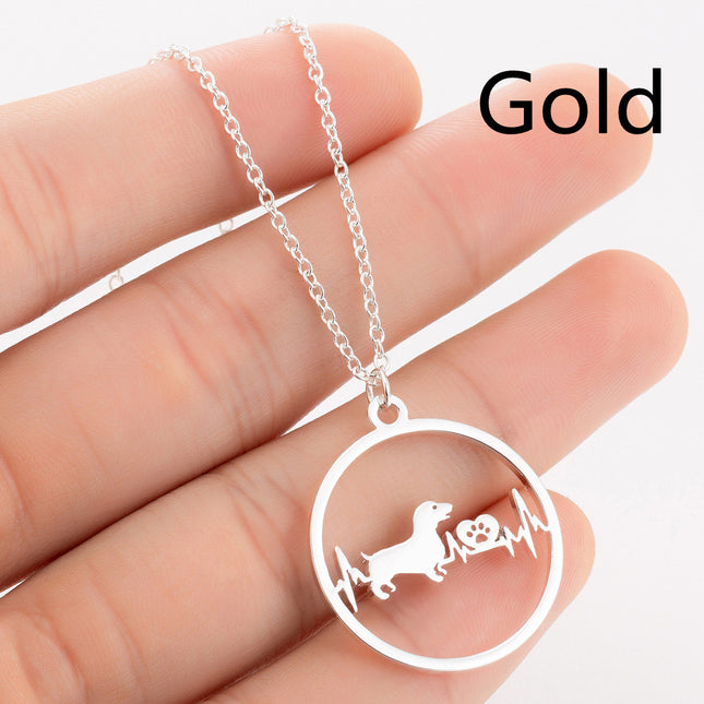 Collier avec empreintes de pattes de chien