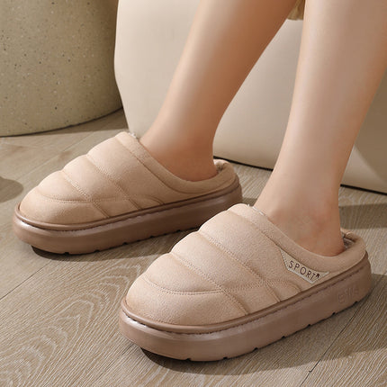 Fashion Solid Plush Slipper