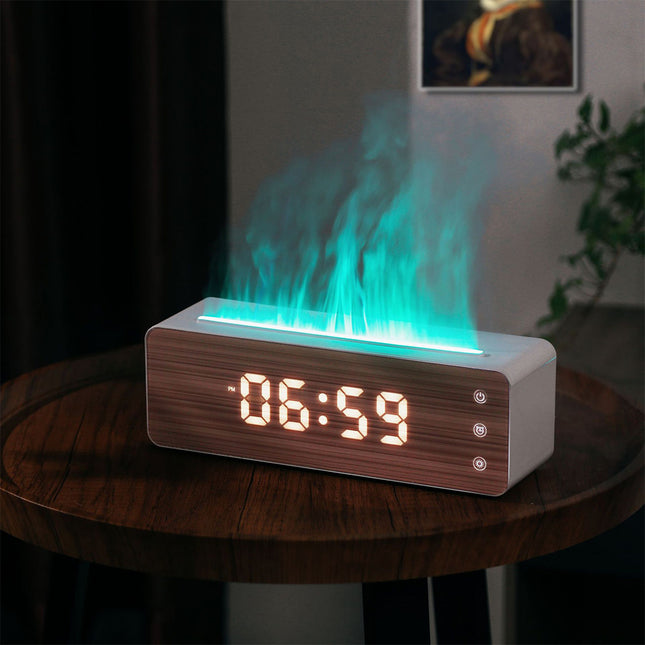 Flame Aromatherapy Humidifier with Clock