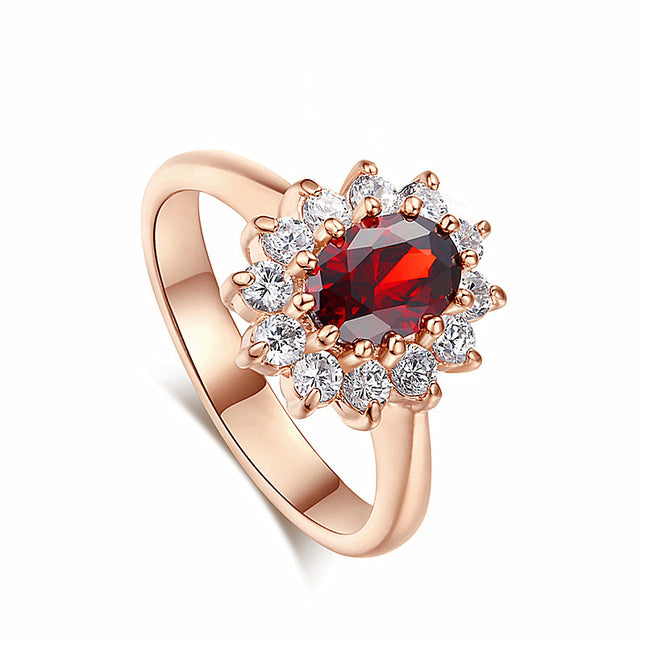Popular High-grade Blue Zircon Gold Ring