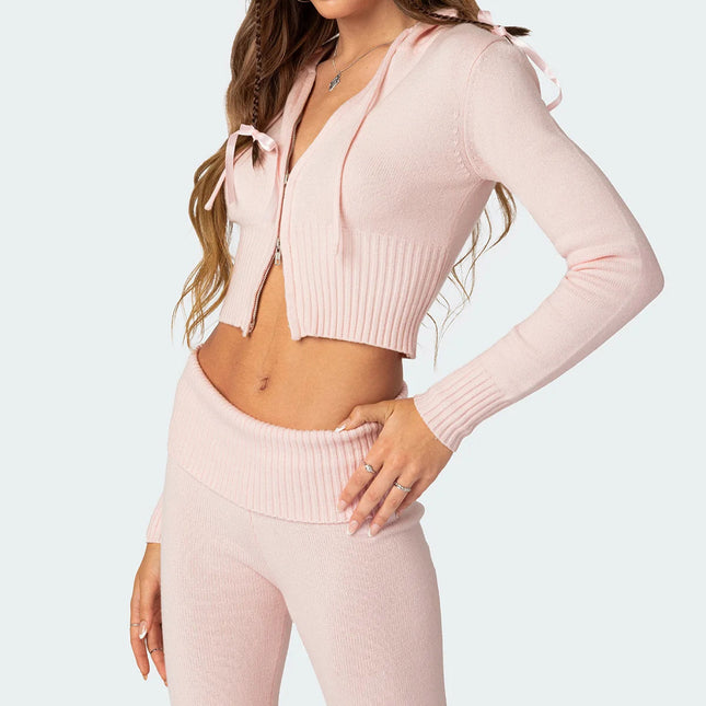 Fashion Knitted Hooded Suit