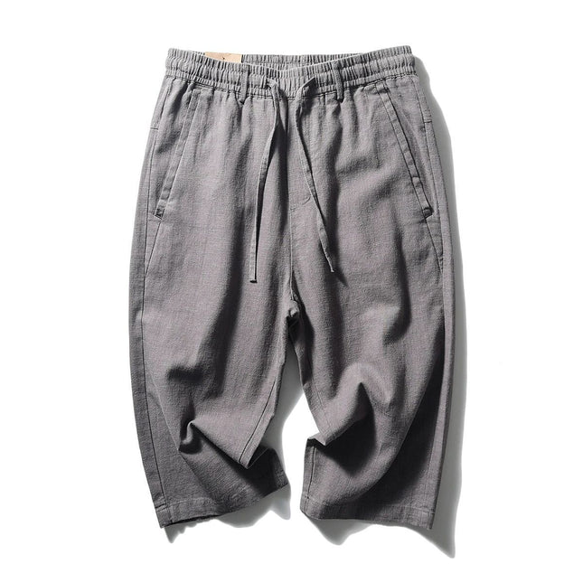 Casual Cool Breathable Cotton Linen Capri Pants