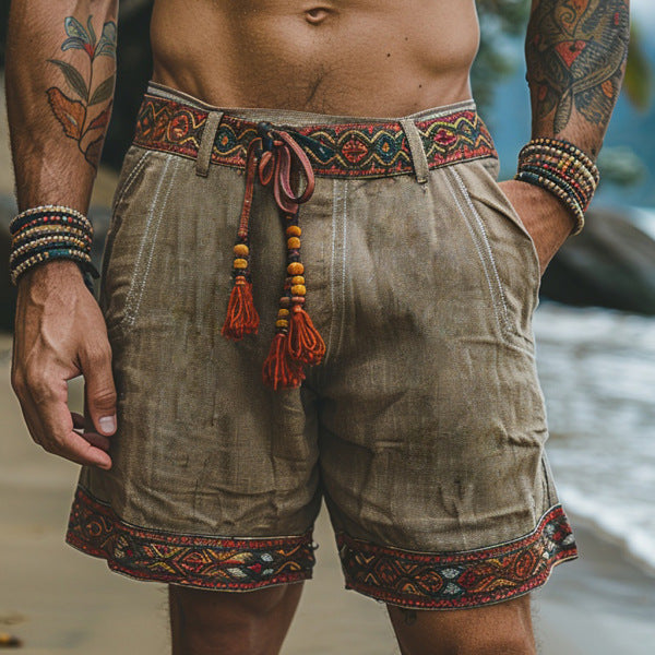 Summer Retro Ethnic Casual Shorts