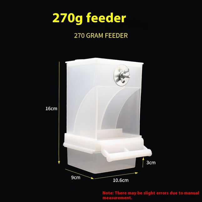 Conteneur transparent pour aliments pour oiseaux à brancher automatiquement