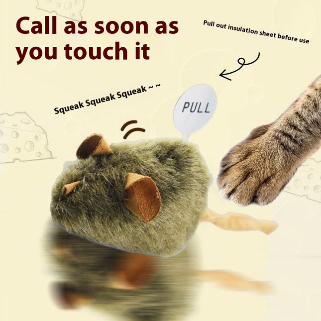 Jouet pour chat en peluche simulation sonore petite souris