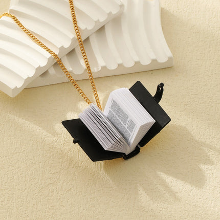 Stainless Steel Cross Bible Verses Pendant Necklace