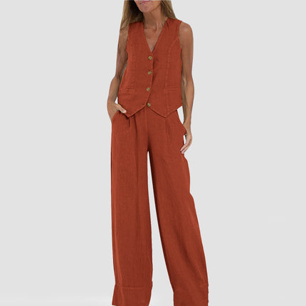 Summer Vest Suit & Trousers Set