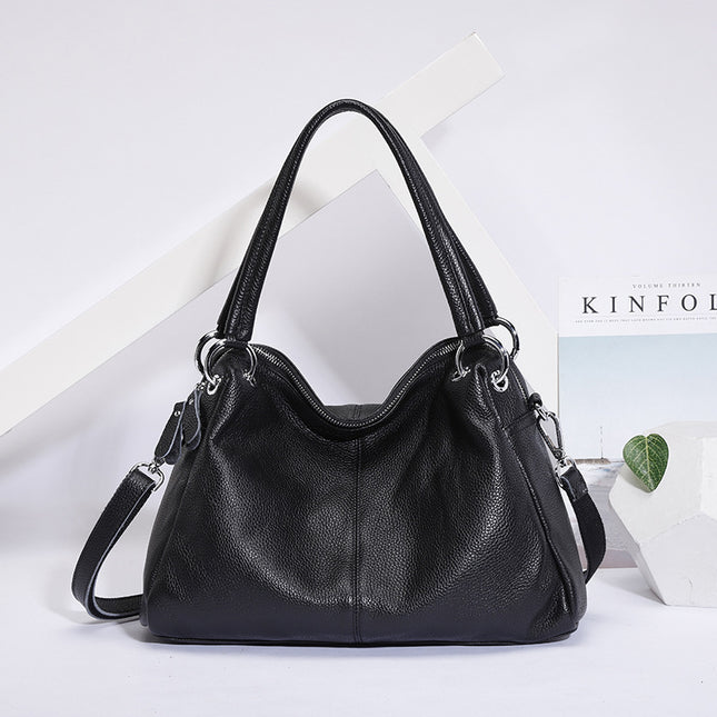 Genuine Leather Tote and Crossbody Handbag for Women
