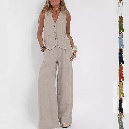 Summer Vest Suit & Trousers Set