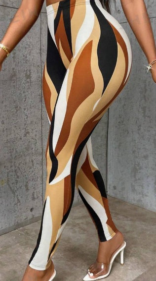 Slim Fit Stretchy Random Printed Leggings