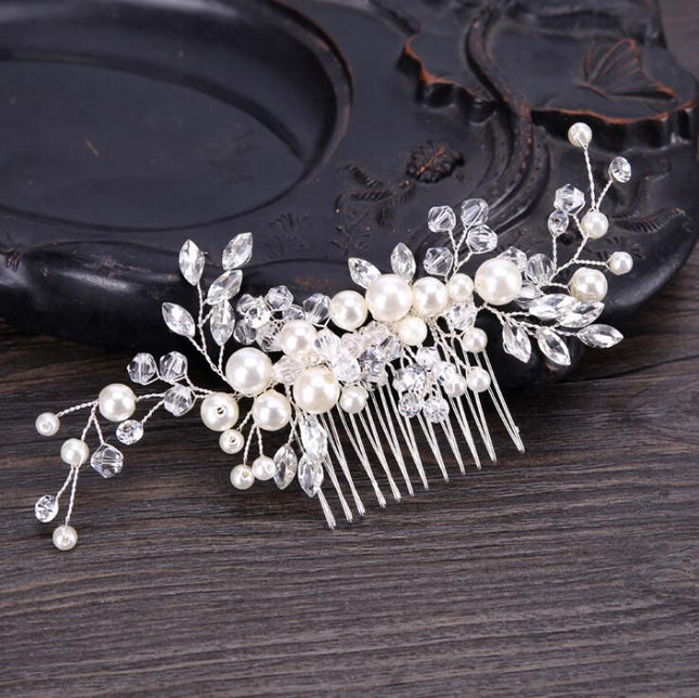 Pearl Crystal Headdress Comb