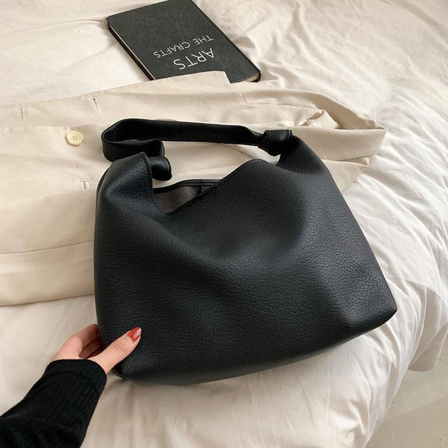 Bucket Shoulder Side Trendy Large PU Leather Handbags