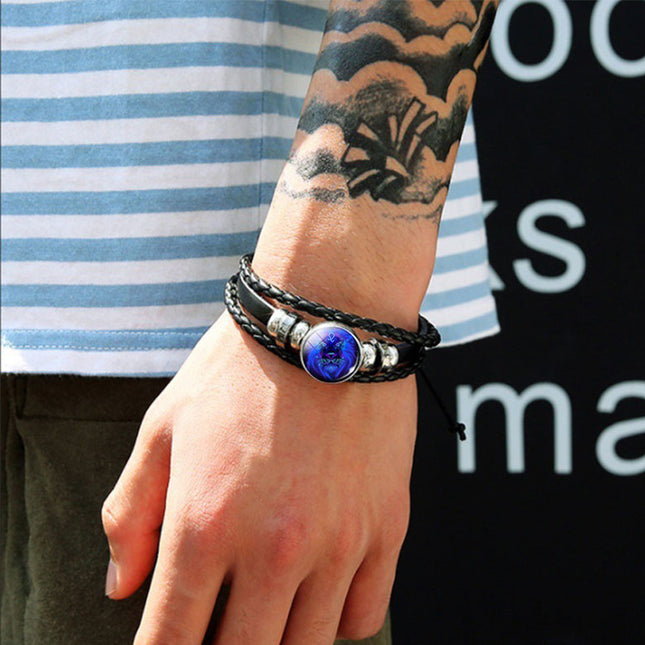 Zodiac Constellation Braided Design Bracelet