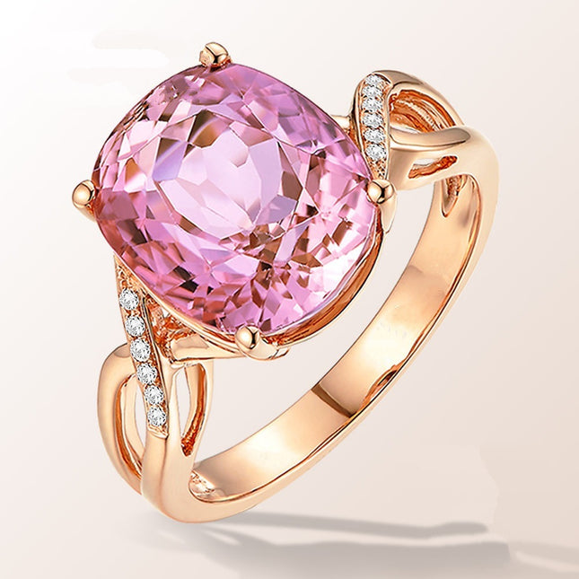 Crystal Zircon Engagement Ring