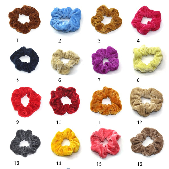 50 Pcs Gold Velvet Hair Ring