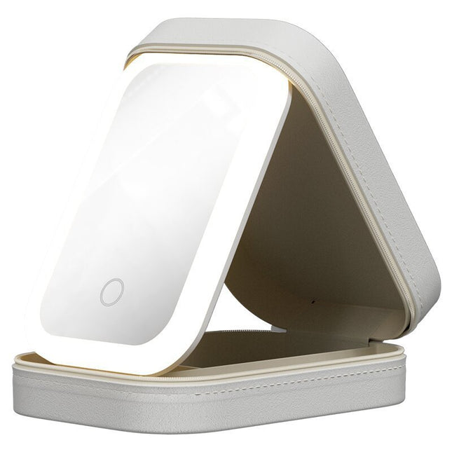 LED Light Makeup Storage Box with Mirror