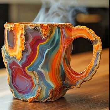 400ml Resin Mineral Crystal Coffee Mugs
