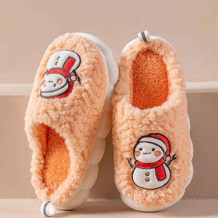 Cute Snowman Plush Slippers