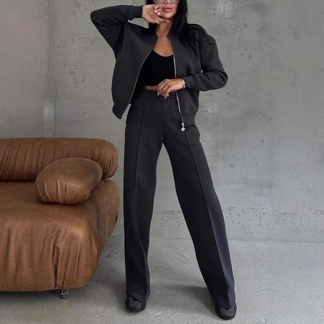 Wide Leg Pants Two-Piece Set
