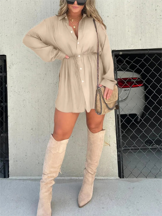 Women's Long Sleeve Jumpsuit with Button