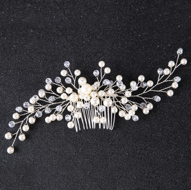 Pearl Crystal Headdress Comb
