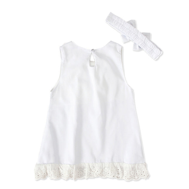 Girls Baby Sleeveless Bow Skirt