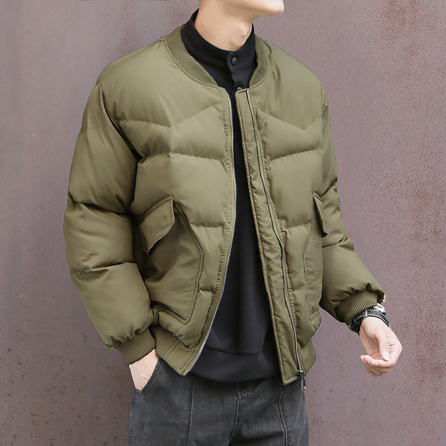 American Fleece-Lined Loose Workwear Coat