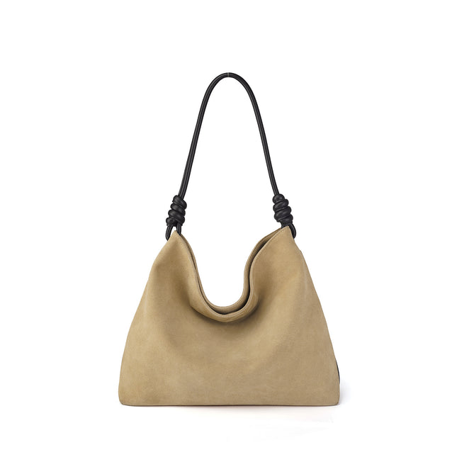 Suede Large Capacity Tote Bag with Top Layer Finish
