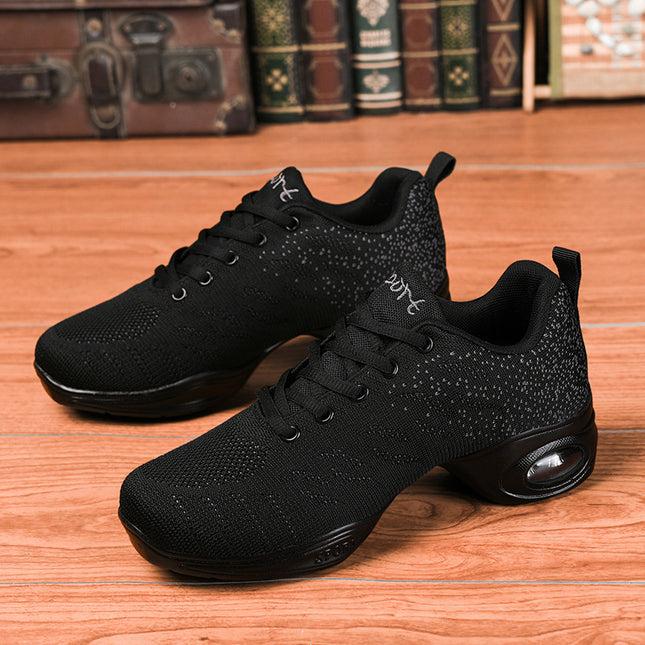 Spring Summer Mid-heel Mesh Soft-soled Dance Shoes