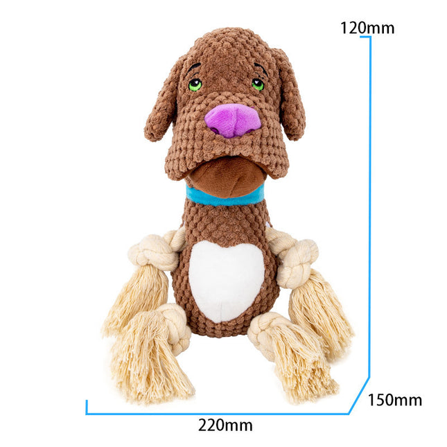 Jouet molaire en peluche pour chien en forme de coquillage résistant aux morsures