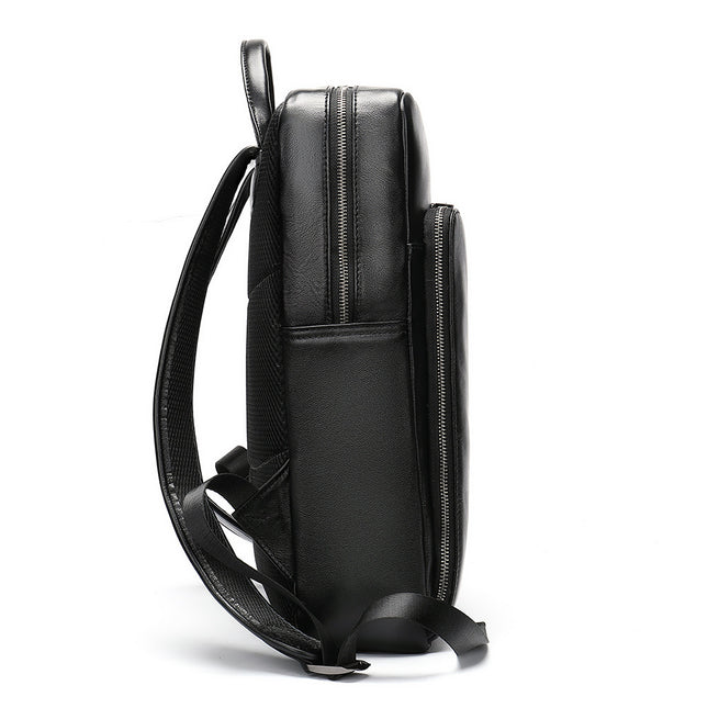 Casual Leather Backpacks for Men and Women – Large 20L Capacity with Zipper Closure.