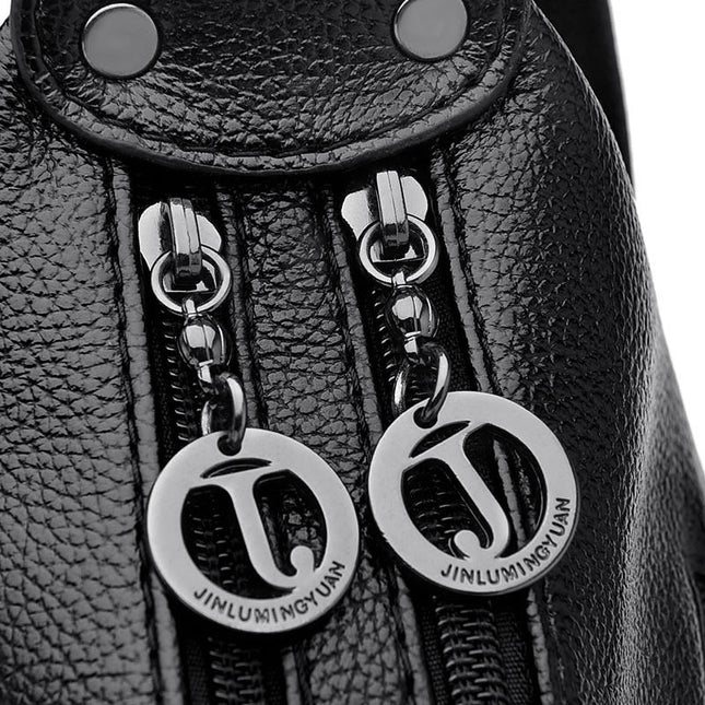 Women's High-Capacity Leather Shoulder Crossbody Bag
