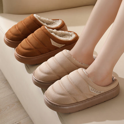 Fashion Solid Plush Slipper