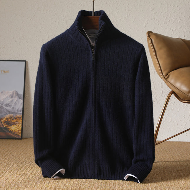 Men's Wool Zipper Sweater