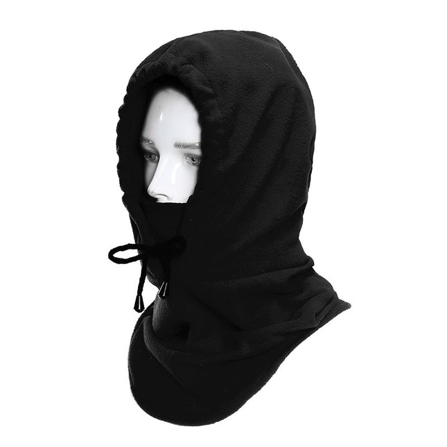 Capuche coupe-vent et chaude en velours pour sports de plein air